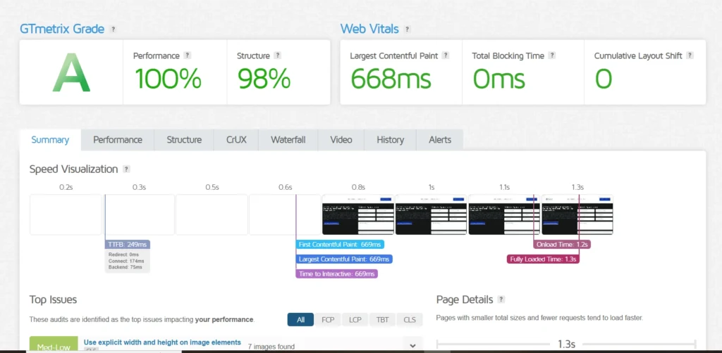gt metrix speed test 