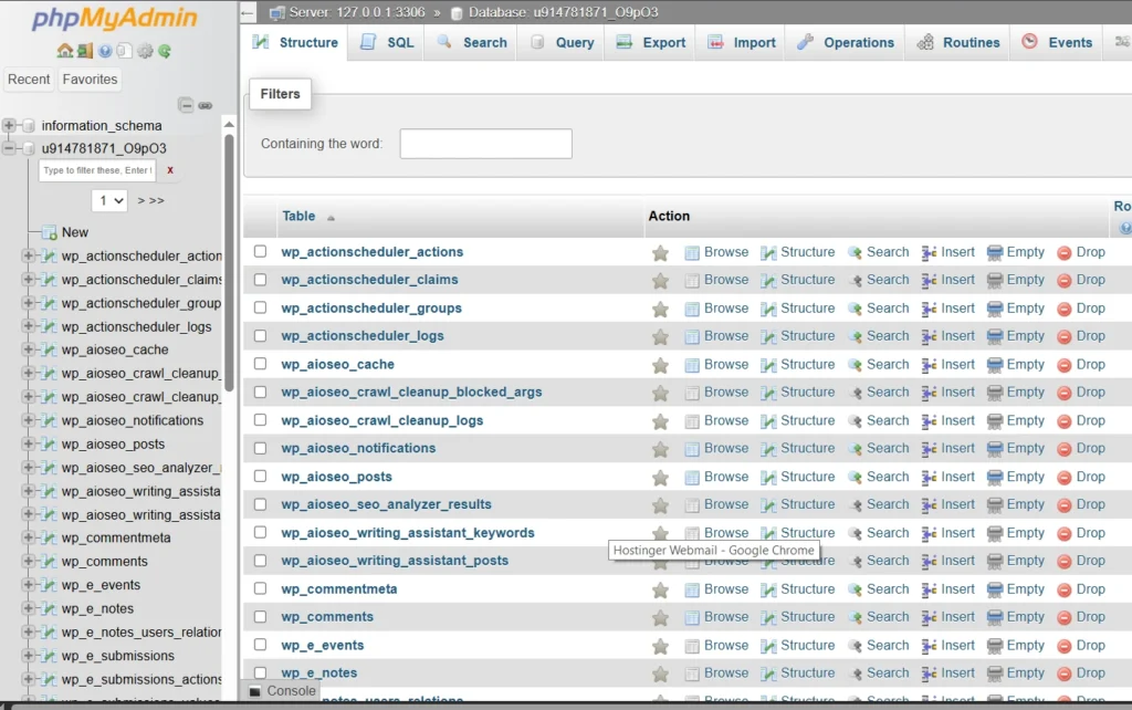 optimize your php database