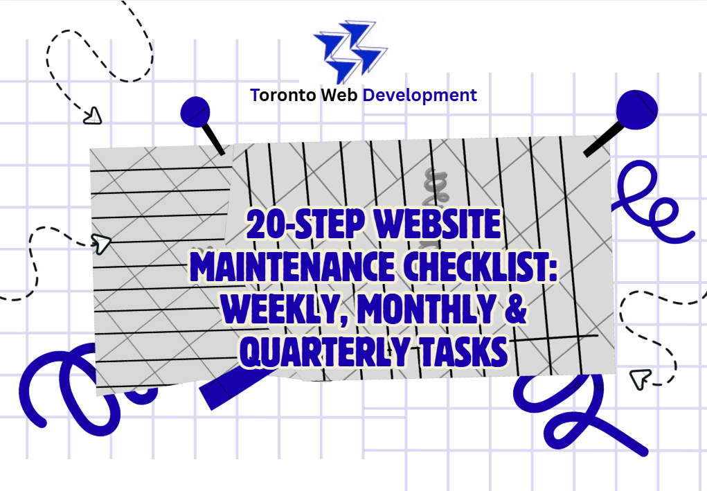 20 step website maintenance checklist weekly, monthly and quarterly tasks