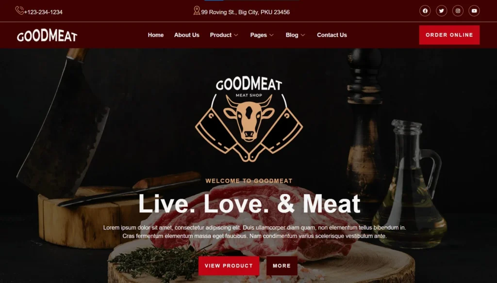 Butcher Web Development Project