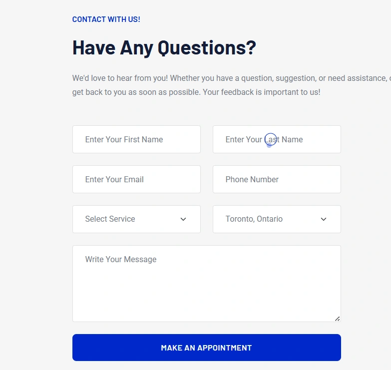 Contact Form Testing