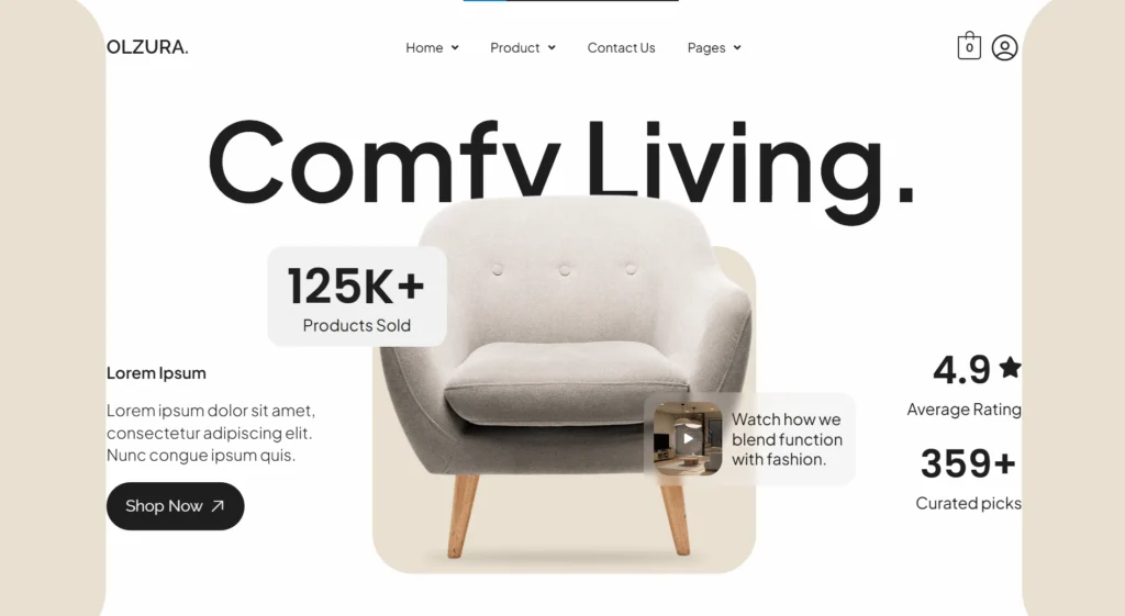 Furniture Brand Website Design and Development
