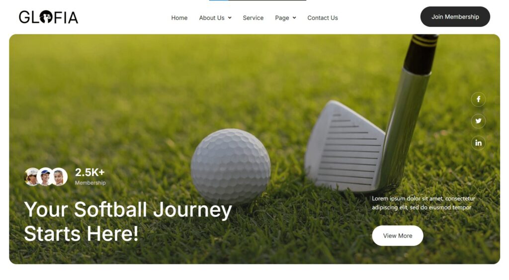 Golf Brand Website Development Project Portfolio